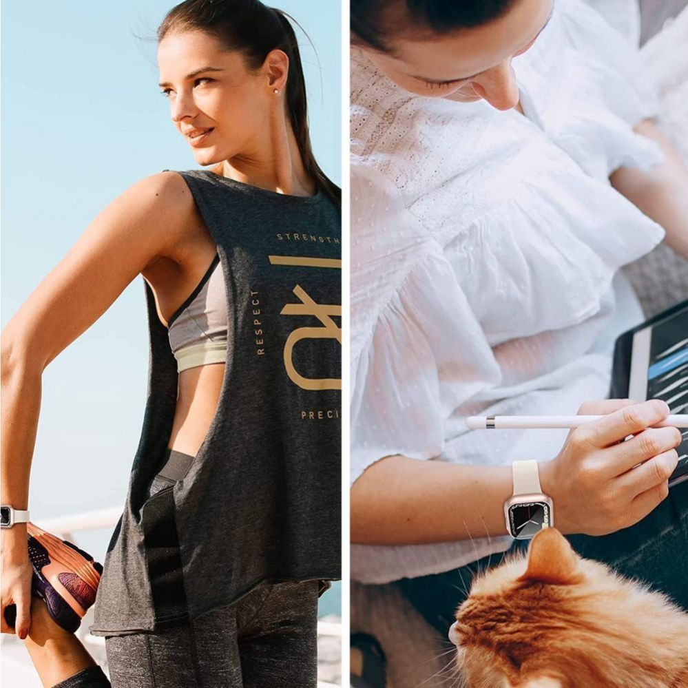 Tagakaaned Tech-Protect Tech-Protect Defense360 Case for Apple Watch 4 / 5 / 6 / SE (44mm) - Black-Orange