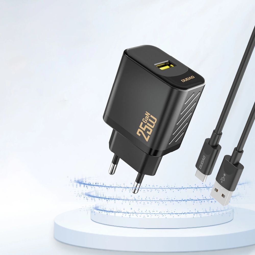 Adaptrid Dudao Dudao A27S 25W GaN USB-A Charger - Black
