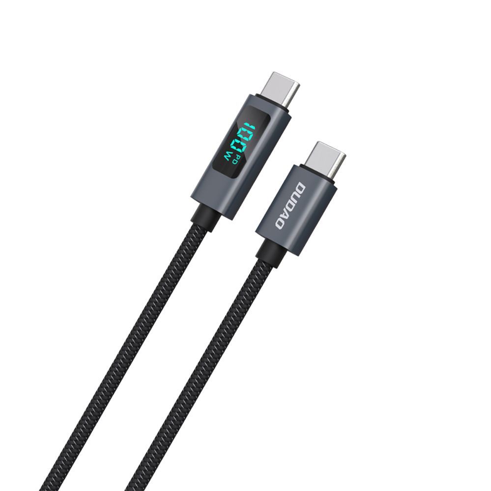 Kaabel Dudao Dudao L7C USB-C - USB-C 100W Cable with LED Display 1m - Black