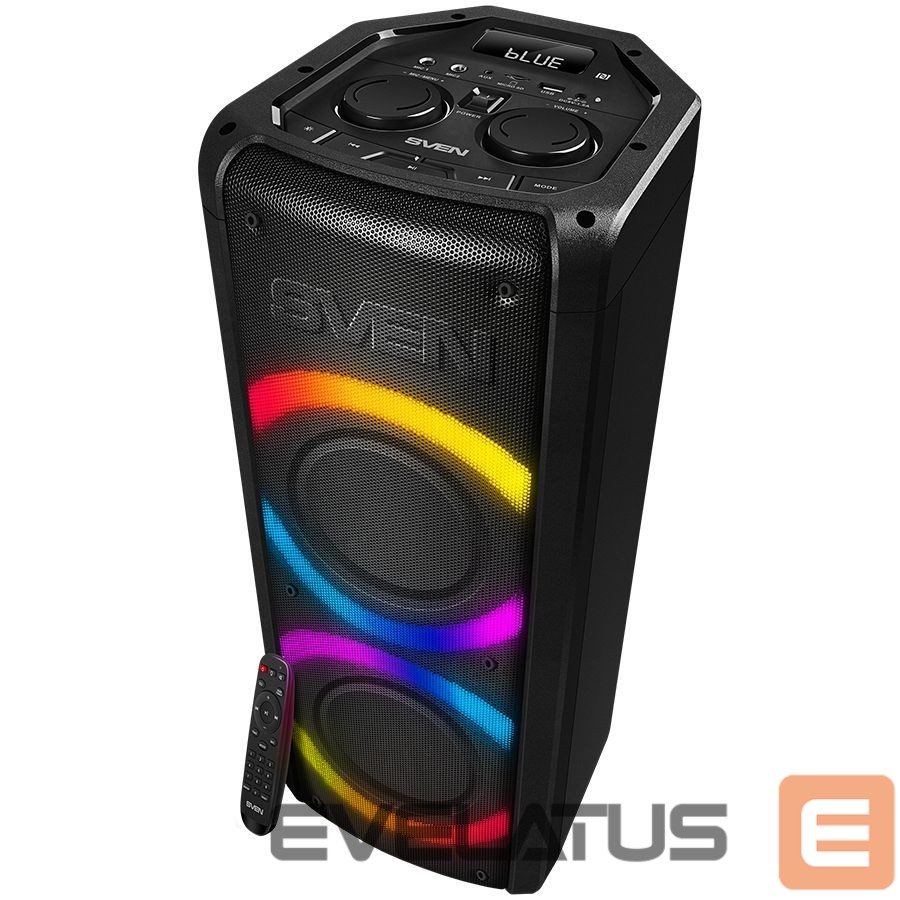Bluetooth speakers Sven Speaker SVEN PS-710, black (100W, TWS, Bluetooth, FM, USB, microSD, LED-display, 4400mA*h)