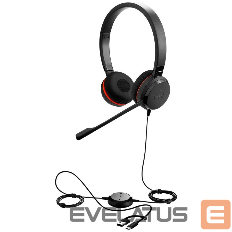 Wireless headphones Jabra JABRA Evolve 20, Stereo MS, USB C/A adapter