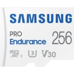 Memory cards Samsung  PRO Endurance MB-MJ256KA/EU 256 GB, MicroSD Memory Card, Flash memory class U3, V30, Class 10, SD adapter 