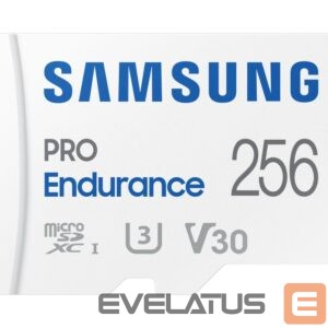 Mälukaardid Samsung  PRO Endurance MB-MJ256KA/EU 256 GB, MicroSD Memory Card, Flash memory class U3, V30, Class 10, SD adapter 
