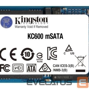 Kõvaketas SSD Kingston  KC600 256 GB, SSD interface mSATA, Write speed 500 MB/s, Read speed 550 MB/s 