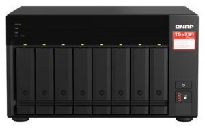 Flash drive QNAP  8-Bay QTS and QuTS hero NAS TS-873A-8G Up to 8 HDD/SSD Hot-Swap, Ryzen V1500B Quad-Core, Processor frequency 2.2 GHz, 8 GB, DDR4, 2x2.5GbE, 3xUSB Type-A 3.2 Gen 2, 1xUSB Type-C 3.2 Gen 1, 2xPCIe, 2xM.2 2280 PCIe Gen3 x1 