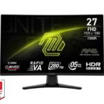 Monitoriai MSI  LCD Monitor||MAG 274CXF|27"|Gaming/Curved|Tilt|Matte|Panel VA|1920x1080|16:9|280 Hz|0.5 ms|Colour Black|MAG274CXF 