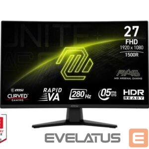 Monitorid MSI  LCD Monitor||MAG 274CXF|27"|Gaming/Curved|Tilt|Matte|Panel VA|1920x1080|16:9|280 Hz|0.5 ms|Colour Black|MAG274CXF 