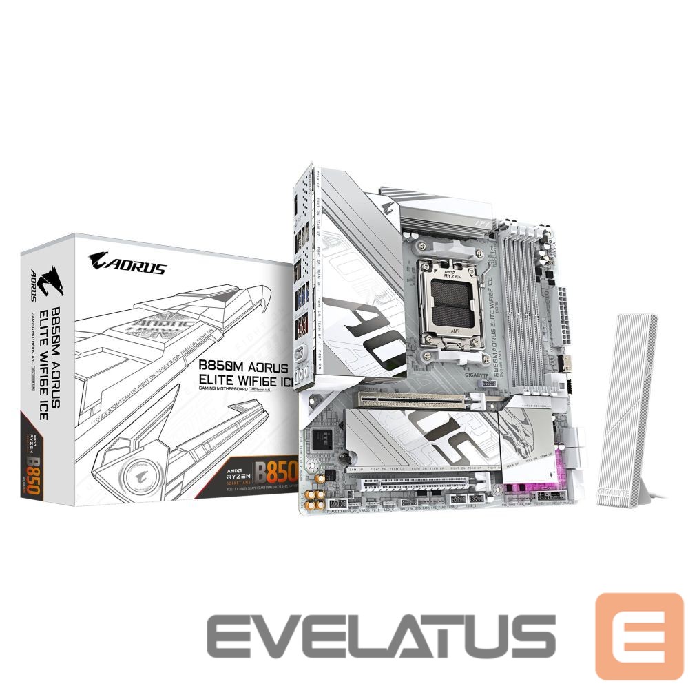 AMD protsessori emaplaat Gigabyte Mainboard||AMD B850|SAM5|Micro-ATX|Memory DDR5|Memory slots 4|B850MAELTWF6EICE1.1