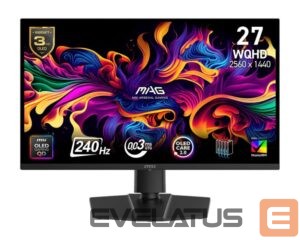 Monitor MSI  Monitor||MAG 273QP QD-OLED X24|26.5"|Gaming|Matte|Panel QD-OLED|2560x1440|16:9|240Hz|0.03 ms|Colour Black|MAG273QPQD-OLEDX24 