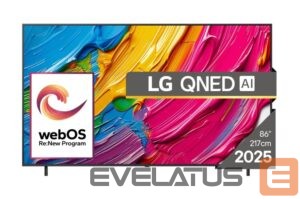 Televizoriai LG  TV Set||86"|4K/Smart|3840x2160|Wireless LAN|Bluetooth|webOS|Black|86QNED80A3A 