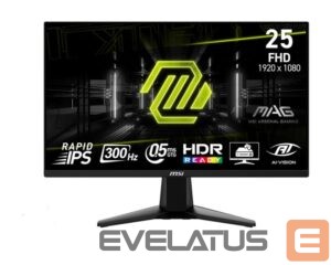 Monitor MSI  LCD Monitor||24.5 "|1920x1080 pixels|Full HD|Native aspect ratio 16:9|LCD|Flat|MAG255XF 