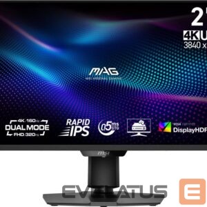 Monitorid MSI  LCD Monitor||MAG 274UPDF E16M|27"|Gaming/Frameless/4K|Matte|Panel IPS|3840x2160|16:9|160Hz|0.5 ms|Colour Black|MAG274UPDFE16M 