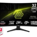 Monitor MSI  LCD Monitor||MAG 325CQF|31.5"|Gaming/Curved|Panel VA|2560x1440|16:9|180Hz|0.5 ms|MAG325CQF 