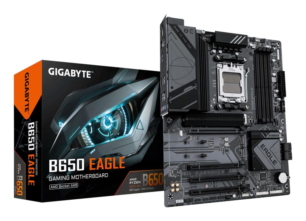 AMD protsessori emaplaat Gigabyte Mainboard||AMD B650|SAM5|ATX|Memory DDR5|Memory slots 4|B650EAGLE1.2
