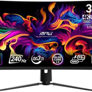 Monitorid MSI  Monitor||MPG 321CURX QD-OLED|31.5"|Gaming/Curved/4K|Panel QD-OLED|3840x2160|16:9|240 Hz|0.03 ms|MPG321CURXQD-OLED 