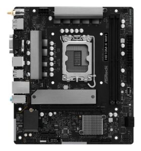 Intel procesoriaus pagrindinė plokštė Asrock  Mainboard||Intel H810|LGA 1851 (Socket V1)|micro ATX|RAM DDR5-SDRAM|2xSlots|Wi-Fi Yes|Bluetooth Yes|1xNumber of M.2 (M) slots|H810M-XWIFI 