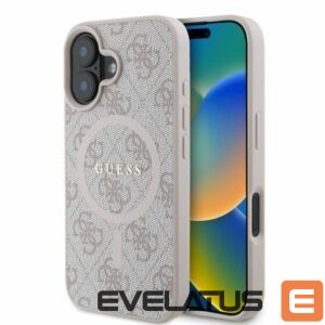 Aizmugurējais vāciņš Guess  Guess 4G Ring Classic Logo MagSafe iPhone 16 Case - Pink 