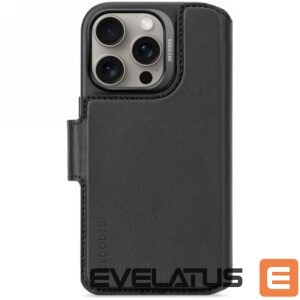 Kitas telefono priedas Decoded  Decoded Leather Detachable Wallet MagSafe Case with Wallet for iPhone 16 Pro - Black 