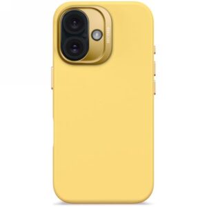 Citas preces Decoded  Decoded AntiMicrobial Silicone Backcover with MagSafe for iPhone 16 - Yellow 