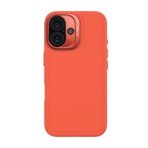 Kitos prekės Decoded  Decoded AntiMicrobial Silicone Stacks Backcover with MagSafe for iPhone 16 - Orange 