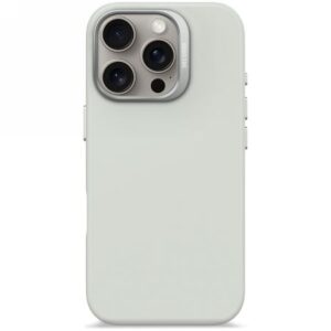 Citas preces Decoded  Decoded AntiMicrobial Silicone Backcover with MagSafe for iPhone 16 Pro - Gray 