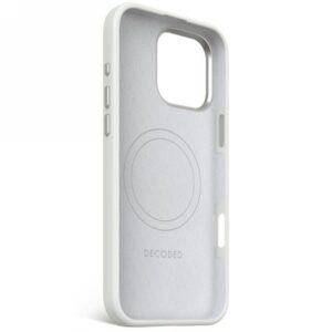 Citas preces Decoded  Decoded AntiMicrobial Silicone Backcover with MagSafe for iPhone 16 Pro Max - Gray 