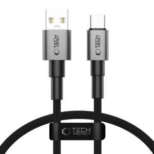 Kitos prekės Tech-Protect  Tech-Protect UltraBoost DNA USB-A / USB-C Cable 15W/3A 25cm - Gray 