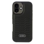 Muud kaubad Audi  Audi Synthetic Leather MagSafe iPhone 16 6.1" black/black hardcase AU-TPUPCMIP16-GT/D3-BK 