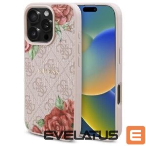 Muud kaubad Guess  Guess GUHMP16LP4ROPEMCP iPhone 16 Pro 6.3" pink/pink hardcase 4G Flowers Print MagSafe 