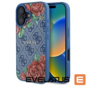 Muud kaubad Guess  Guess GUHMP16SP4ROPEMCB iPhone 16 6.1" blue/blue hardcase 4G Flowers Print MagSafe 