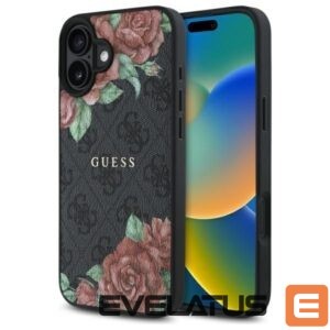 Muud kaubad Guess  Guess GUHMP16SP4ROPEMCK iPhone 16 6.1" black/black hardcase 4G Flowers Print MagSafe 