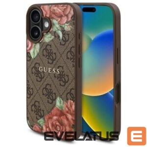 Muud kaubad Guess  Guess GUHMP16SP4ROPEMCW iPhone 16 6.1" brown/brown hardcase 4G Flowers Print MagSafe 