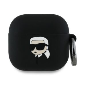 Citas preces Karl Lagerfeld  Karl Lagerfeld Silicone Karl Head 3D Case for AirPods 4 - Black 