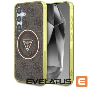 Muud kaubad Guess  Guess 4G Glitter Triangle Buttons MagSafe Case for Samsung Galaxy S25 Brown 