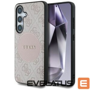 Muud kaubad Guess  Guess 4G Round Patch Classic Logo MagSafe Case for Samsung Galaxy S25 Pink 