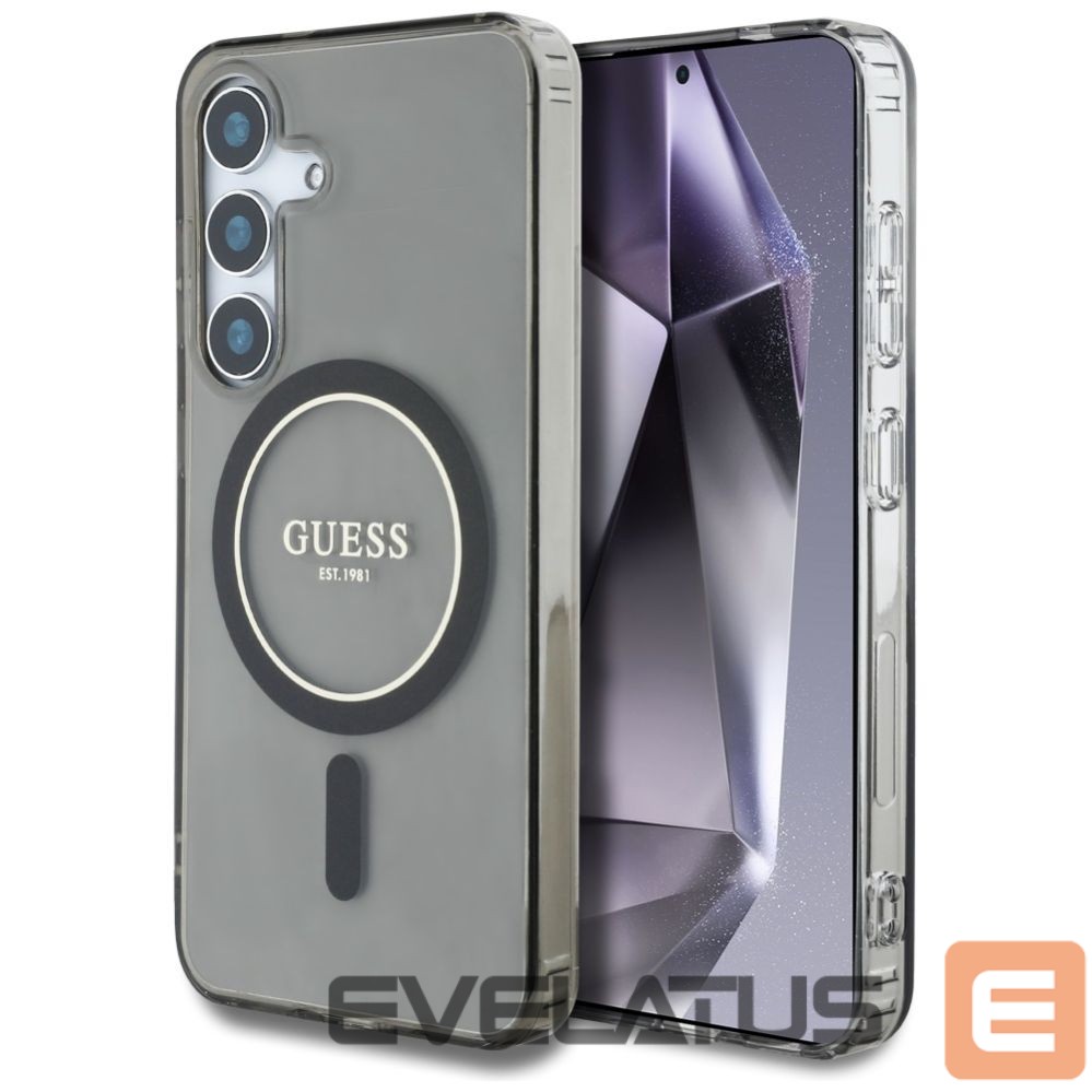 Muud kaubad Guess Guess Glitter Circle Classic Logo MagSafe case for Samsung Galaxy S25 black