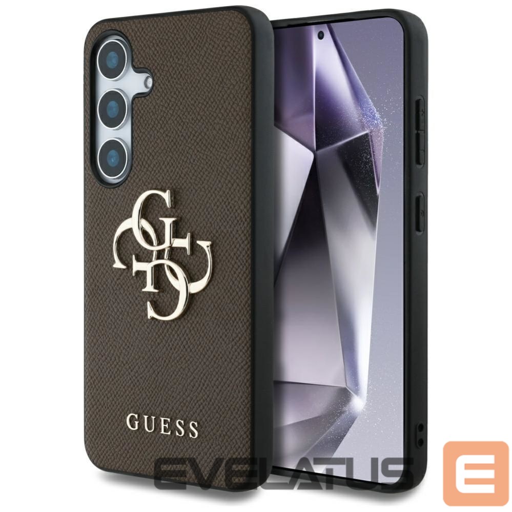 Muud kaubad Guess Guess Grained Big 4G Logo Small Classic Logo case for Samsung Galaxy S25 brown