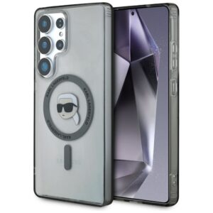 Другие товары Karl Lagerfeld  Case Karl Lagerfeld Button Karl Head Printed Logo MagSafe Samsung Galaxy S25 Ultra black 