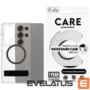 Muud kaubad Panzer Glass  CARE by PanzerGlass Feature Black Kickstand & QI Case for Samsung Galaxy S25 Ultra - Transparent 