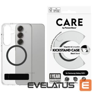Muud kaubad Panzer Glass  CARE by PanzerGlass Feature Black Kickstand & QI Case for Samsung Galaxy S25+ - Transparent 