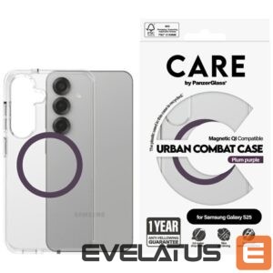 Muud kaubad Panzer Glass  CARE by PanzerGlass Flagship Urban Combat Purple QI Case for Samsung Galaxy S25 - Transparent 
