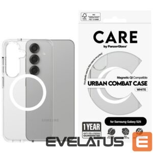 Muud kaubad Panzer Glass  CARE by PanzerGlass Flagship Urban Combat White QI Case for Samsung Galaxy S25 - Transparent 