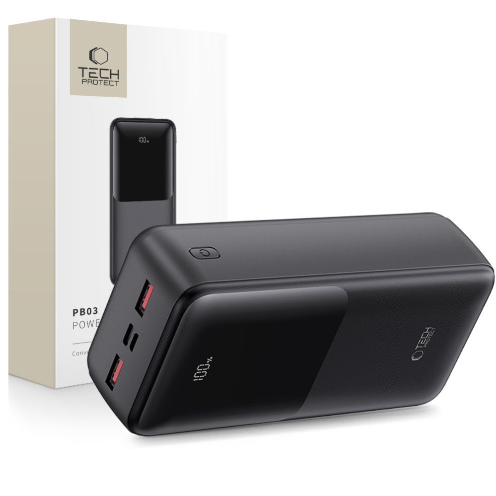 Citas preces Tech-Protect Powerbank Tech-Protect PB03 30000mAh 22.5W - black