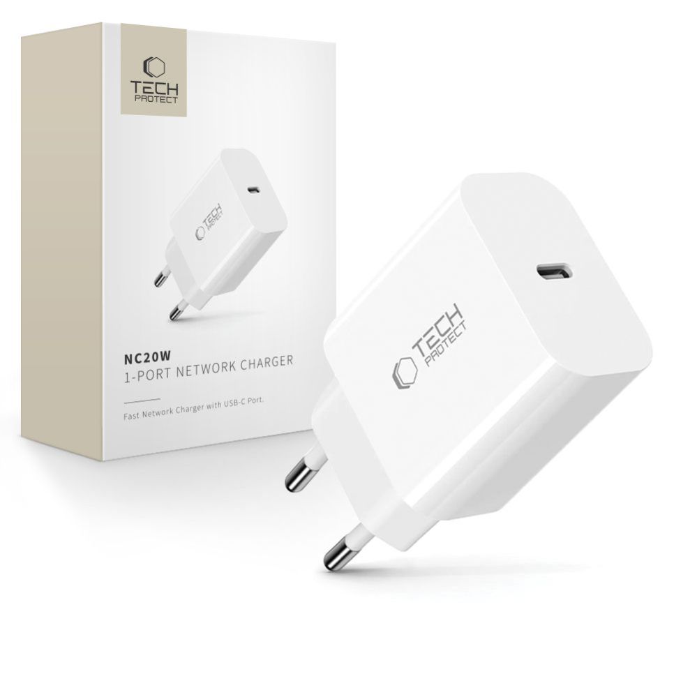 Muud kaubad Tech-Protect Tech-Protect NC20W wall charger USB-C port - white