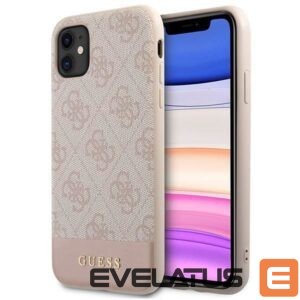 Citas preces Guess  Guess 4G Stripe Collection Case for iPhone 11 / Xr 6.1" - Pink 