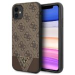 Citas preces Guess  Guess 4G Triangle Collection case for iPhone 11 6.1" / Xr 6.1" - brown 