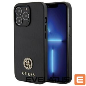 Citas preces Guess  Guess Strass Metal Logo iPhone 13 Pro 6.1" Case - Black 