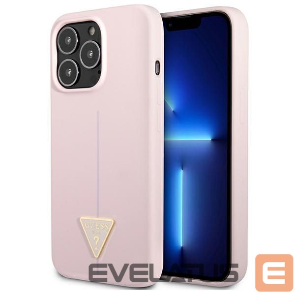 Citas preces Guess Guess Silicone Triangle Case for iPhone 13 Pro / 13 6.1" - Purple