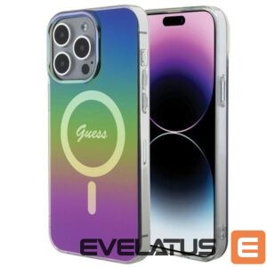 Citas preces Guess  Guess IML Iridescent MagSafe case for iPhone 15 Pro Max 6.7" - multicolor 
