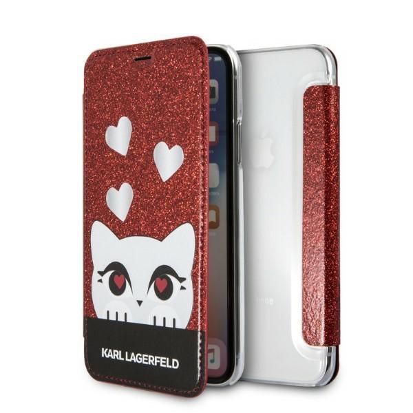 Citas preces Karl Lagerfeld Karl Lagerfeld Valentine iPhone X/XS Case - Red